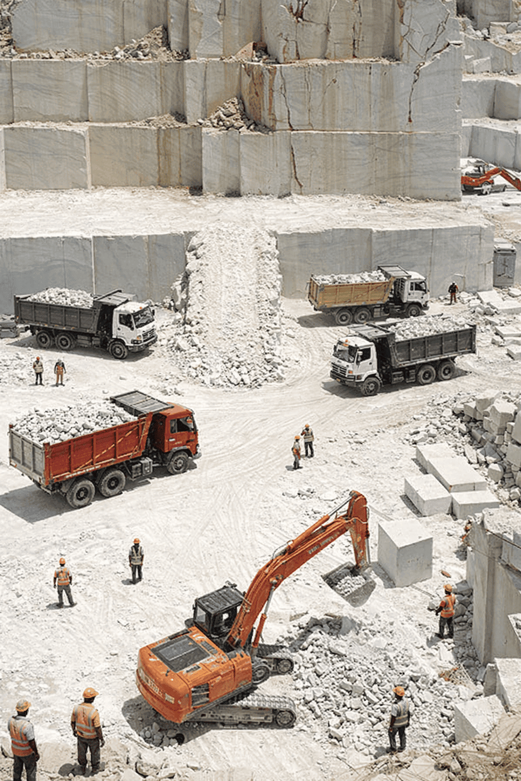 Udaipur India mine-side material access
